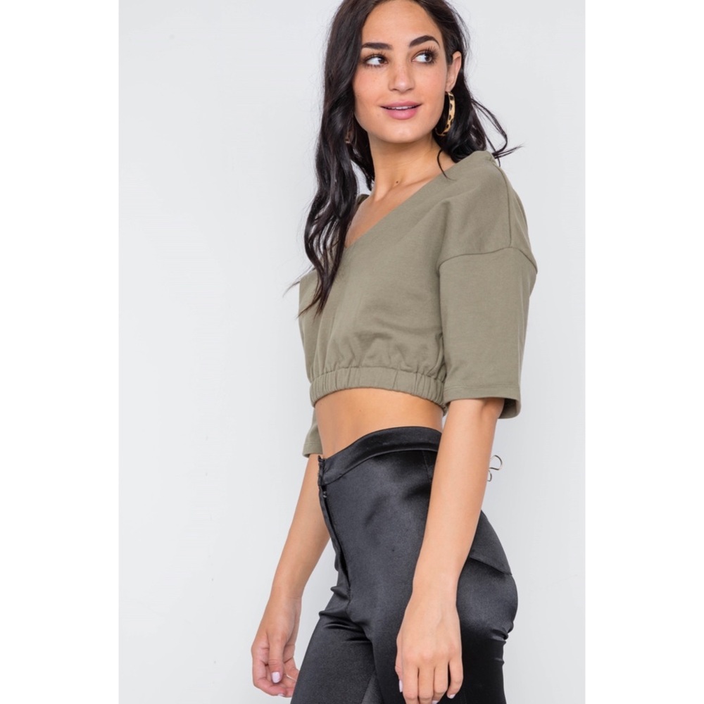 Jenny Crop Top || Olive